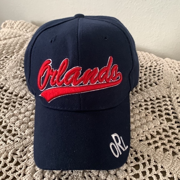 Orlando Blue Cap/Hat with Red Embroidered Letters Size S/M - Picture 1 of 6